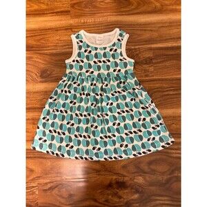 Hanna Andersson Tank Dress, Mint Green Apple Print, Size 3T